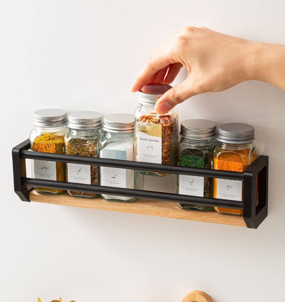 خانه و آشپزخانه پریلند - استند ادویه دیواری 2 (پست پیشتاز پس کرایه)