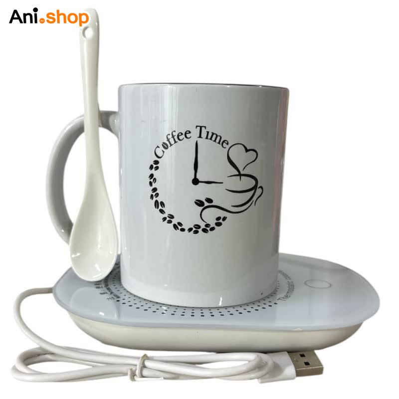 ماگ هیتر دار طرح ساعت عاشقی