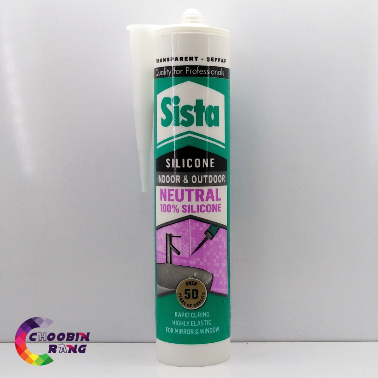 چسب آکواریوم مخصوص آینه (سیلیکون) سیستا sista (شفاف)