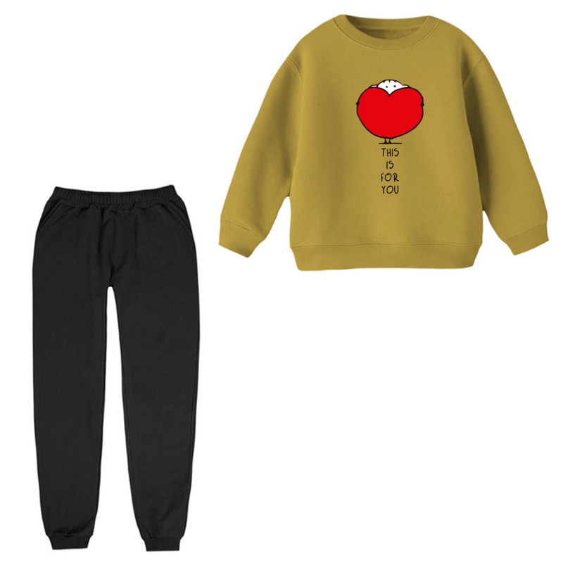 ست سویشرت و شلوار راحتی بچگانه مدل قلبمدل 1