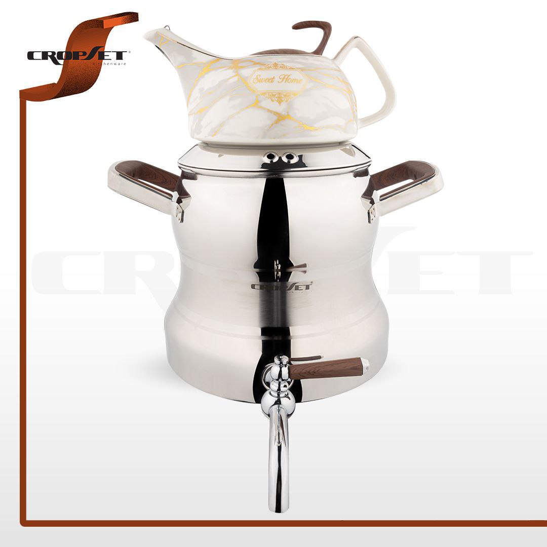 کتری قوری کروپ ست رونیکا کف چدن کد804 استیل