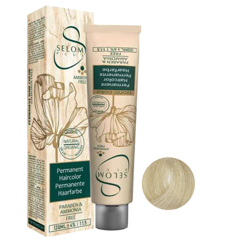 رنگ مو بدون آمونیاک سلوم شماره 8-9 حجم 120 میل رنگ بلوند زیتونی خیلی روشن