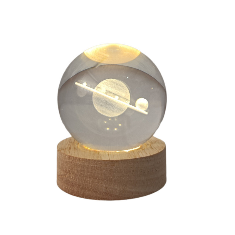 چراغ خواب مدل گوی کریستالی سایز 6 سانتی متر