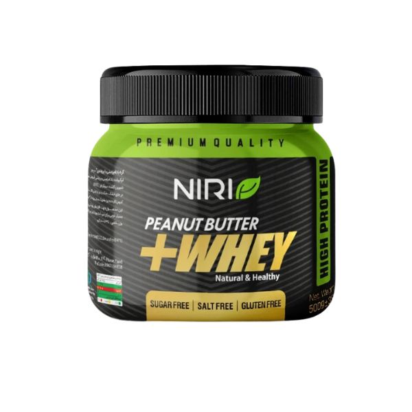 کره بادام زمینی بدون قند 500 گرمی با پروتئین وی WHEY