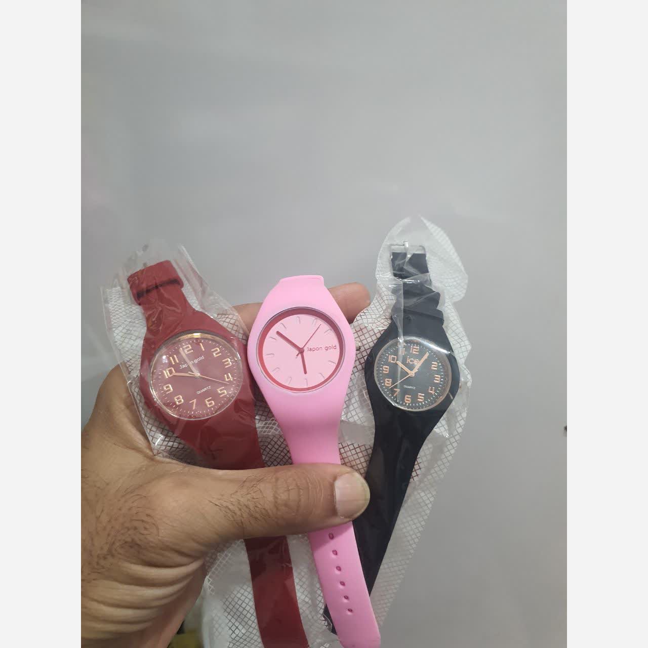 ساعت دخترانه ژاپن گلد پاستیلی با دستبند 
