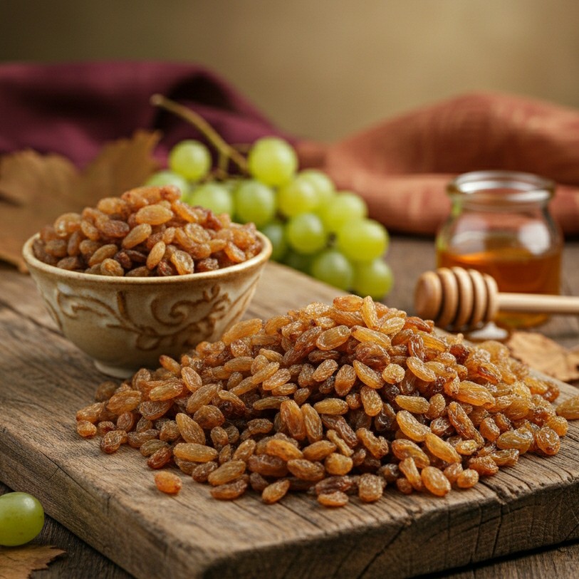 کشمش آفتابی قلمی لوکس یاقوت سبز مستقیم از باغدار محصول 404(1000گرمی)