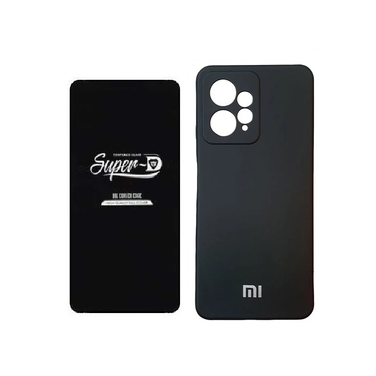 کاور سیلیکون موبایل شیائومی Redmi Note 12 4G به همراه محافظ صفحه نمایش SuperD
