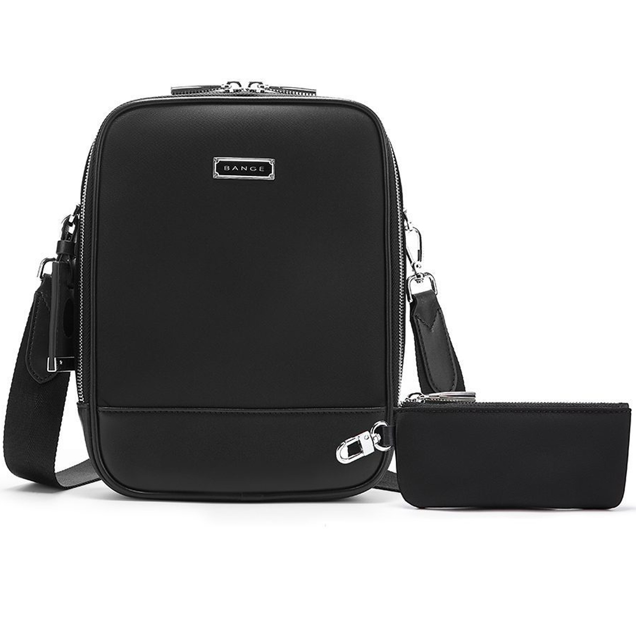 بنج QD751 کیف دوشی ضدآب مشکی. طراحی شیک با محفظه تبلت و لوازم جانبی.