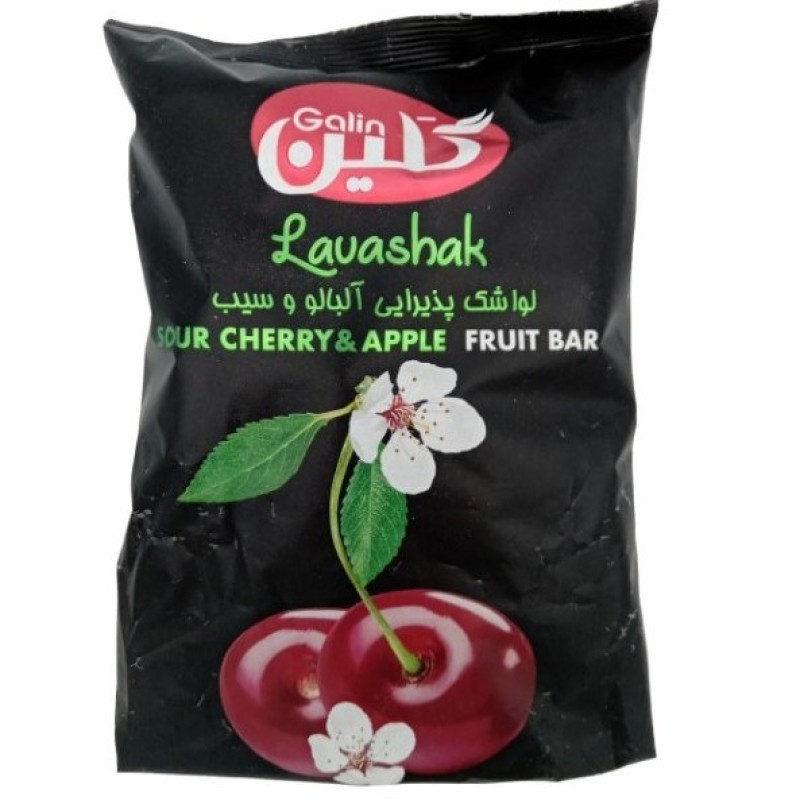 لواشک پذیرایی آلبالو و سیب گلین 250 گرمی