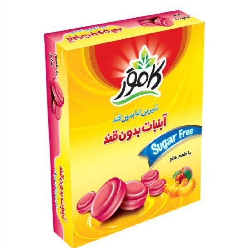 آبنبات بدون قند با طعم هلو کامور