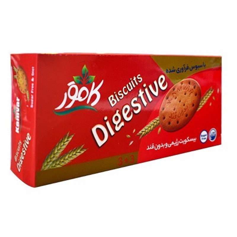 بیسکویت دایجستیو بدون قند کامور