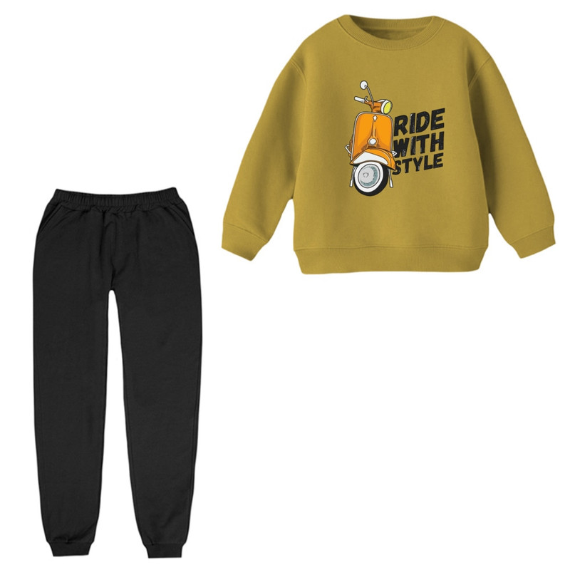 ست سویشرت و شلوار راحتی بچگانه مدل موتورمدل 2