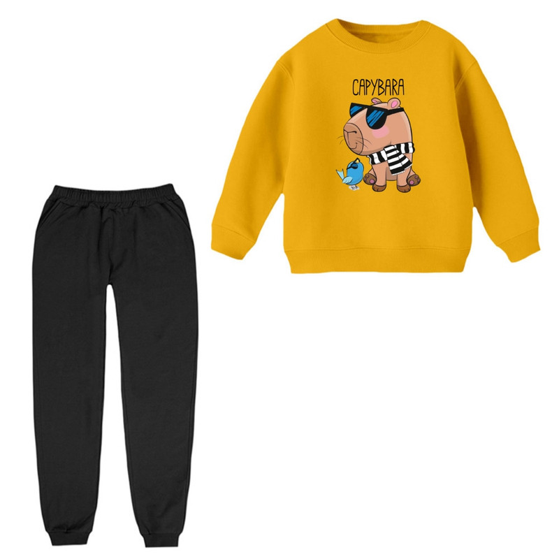 ست سویشرت و شلوار راحتی بچگانه مدل سگ و جوجهمدل 1