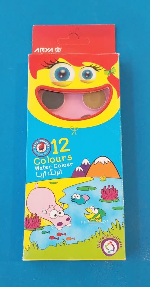 آبرنگ 12 رنگ آریا مدل 5003 A مدل 1