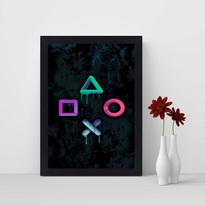 تابلو نوری گیم دکور طرح دسته بازی مدل Game pad 04
