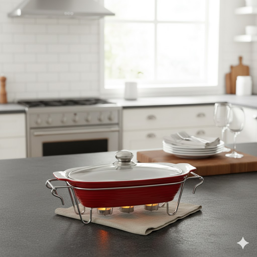 سوفله خوری مستطیل قرمز یونیک کد 8520