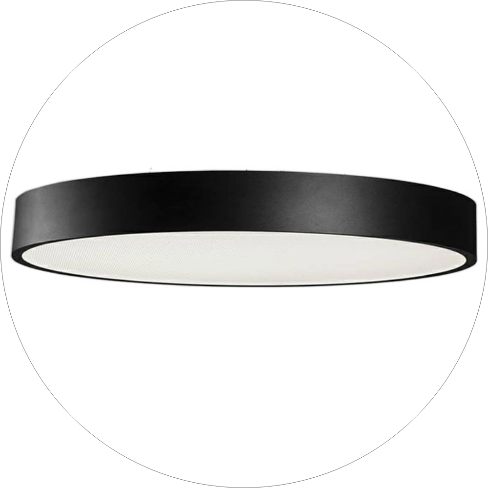 لوستر سقفی کفه دار گرد 40 سانتی لبه 7 سانتی کد007002