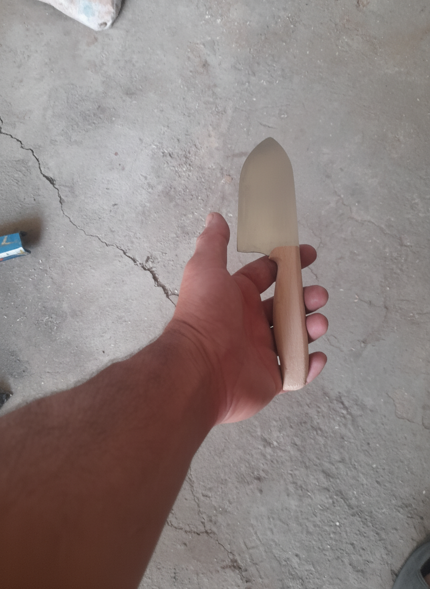  پوست کن تیغه استیل دسته چوب