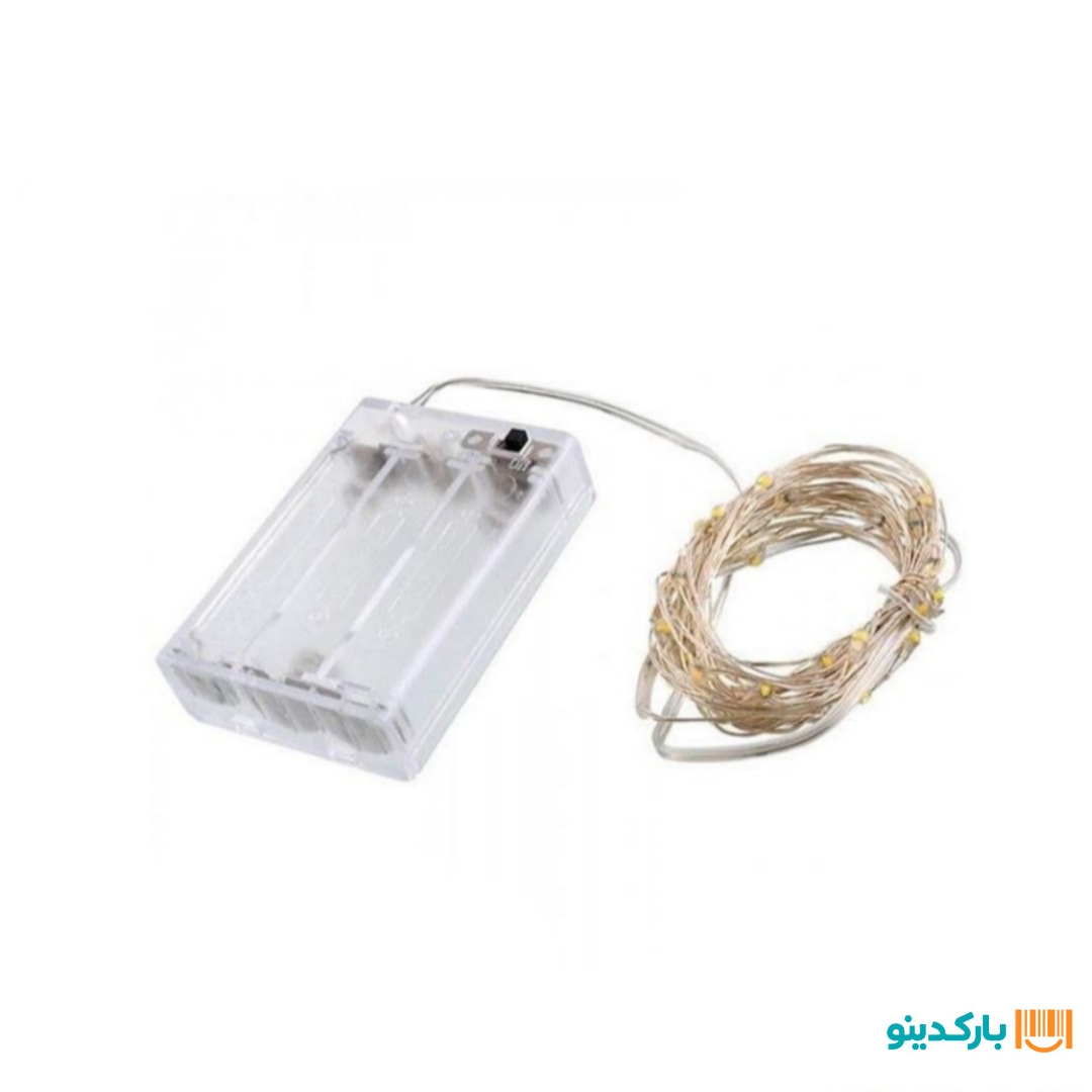 ریسه مفتولی 5 متری سفید باطری خور