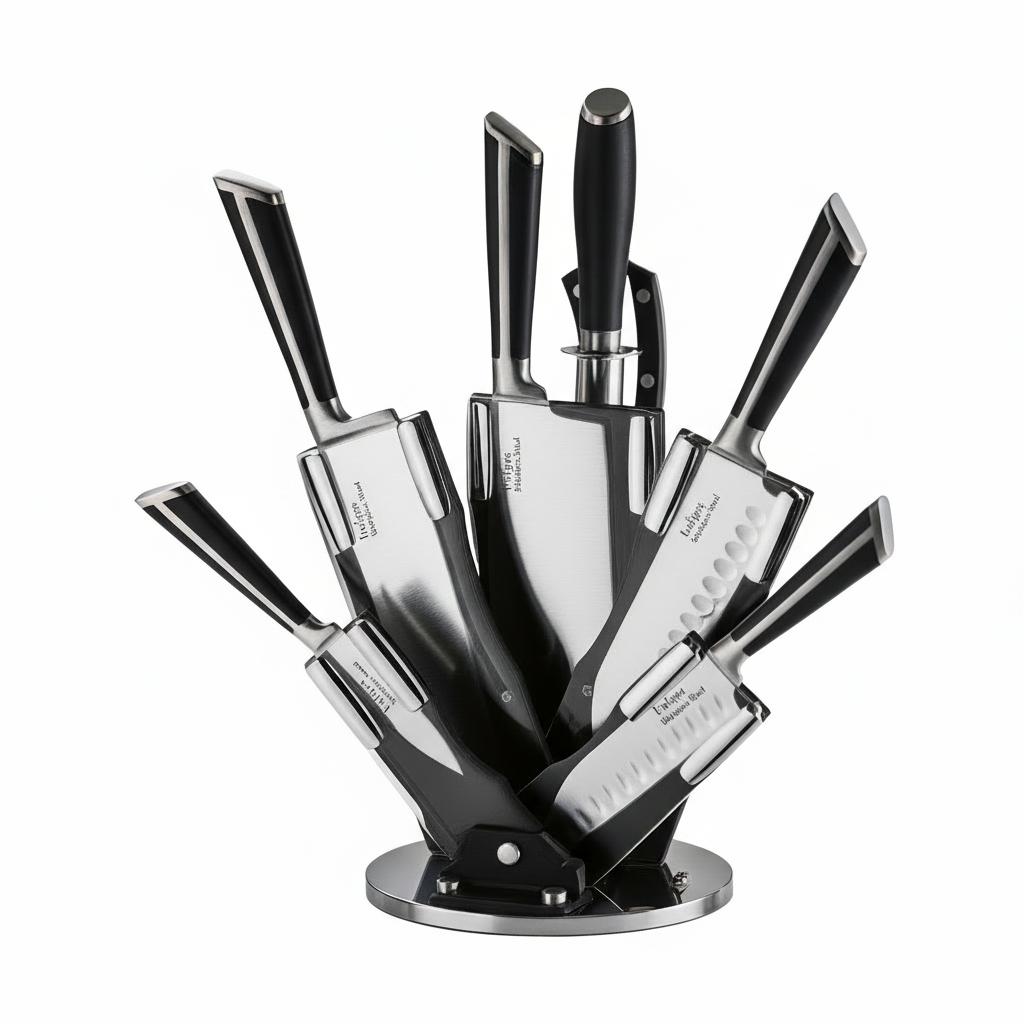 سرویس چاقو 8 پارچه پروانه گردان یونیک کد UN-5533 (پس کرایه)