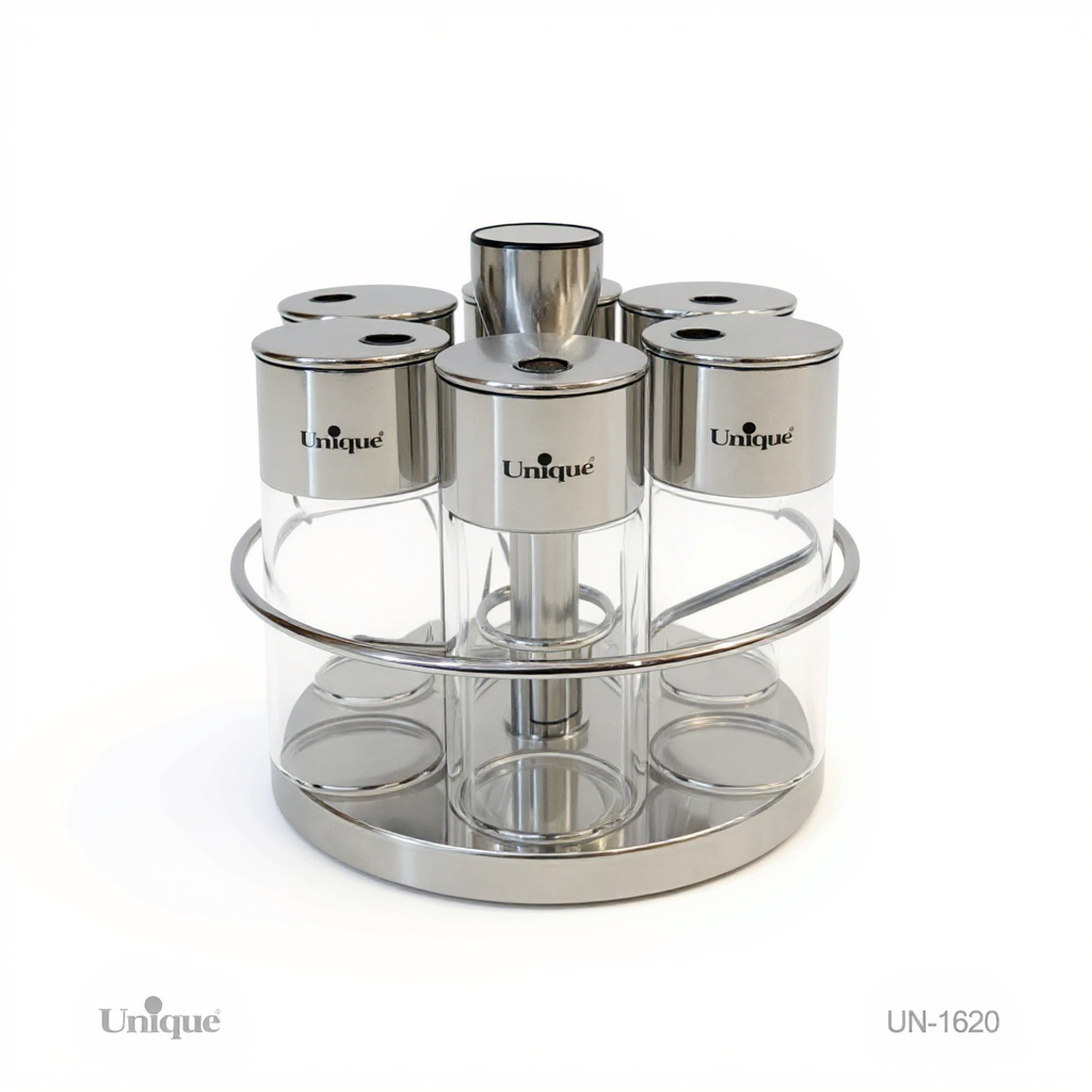 ست ادویه 6تایی استیل گردان یونیک کد UN-1620 (پس کرایه)