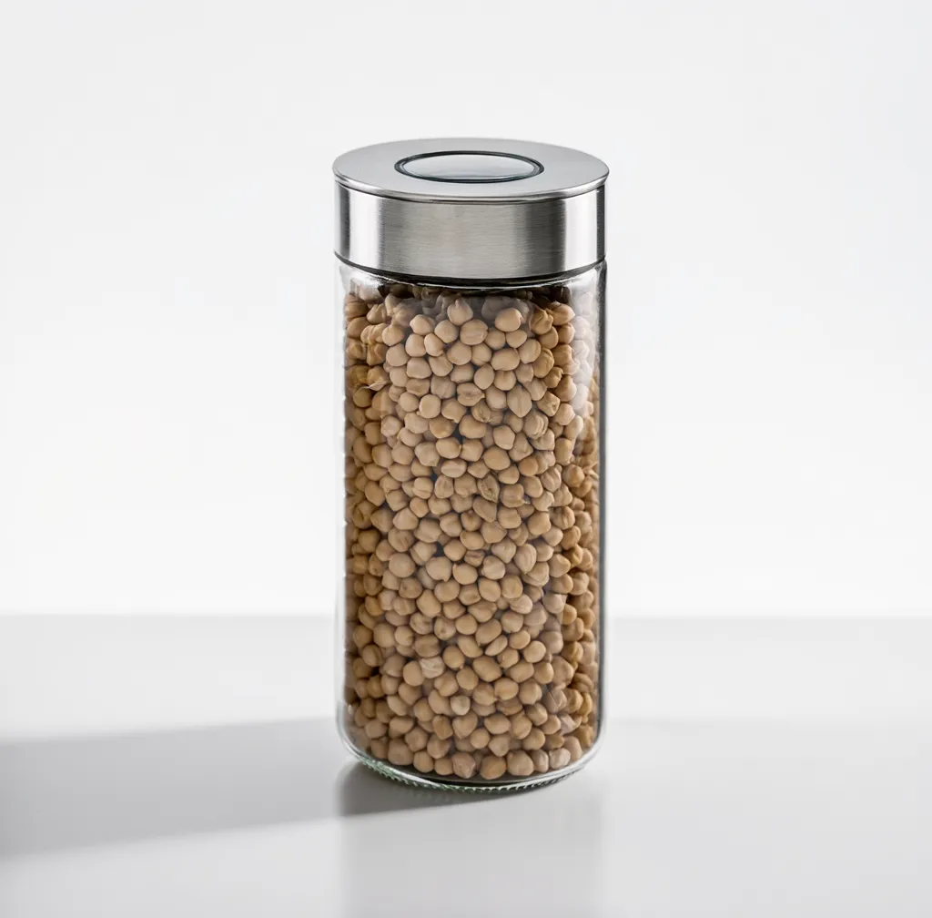 بانکه شیشه ای درب استیل 20سانت یونیک کد UN-1702 (پس کرایه)