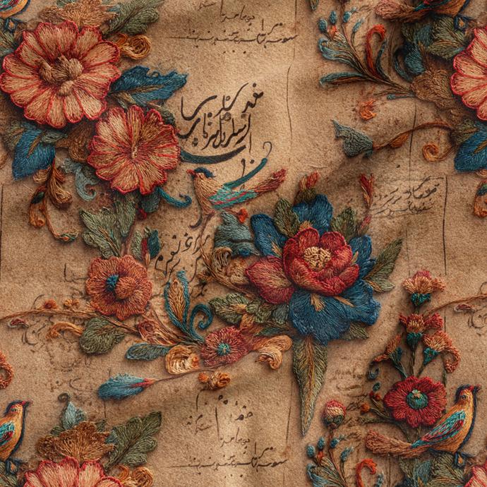 پارچه مخمل کوسن مبل طرح سه بعدی هنری کد 5015548