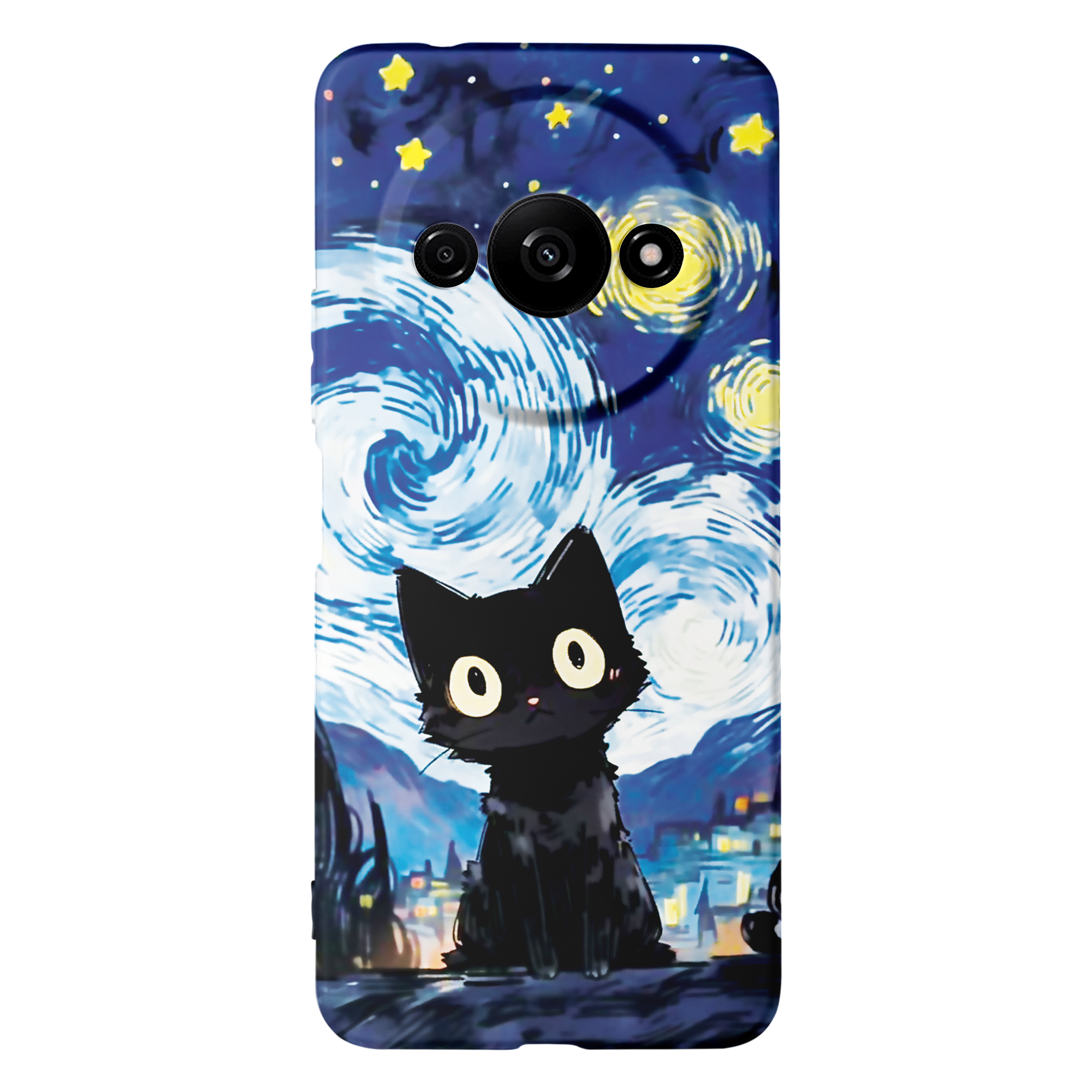قاب گوشی شیائومی REDMI A3 طرح گربه شب پرستاره