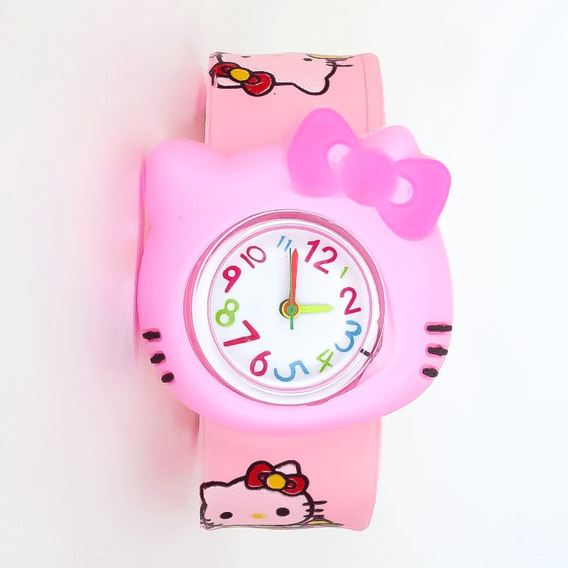 ساعت مچی خط کشی بچگانه طرح کیتی Kitty