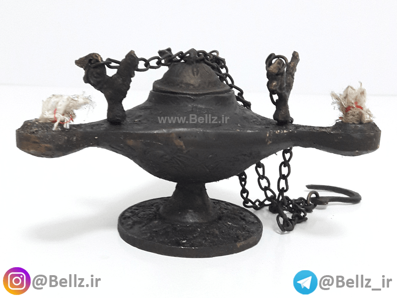 چراغ پیسوز برنجی 3 شعله مدل 1