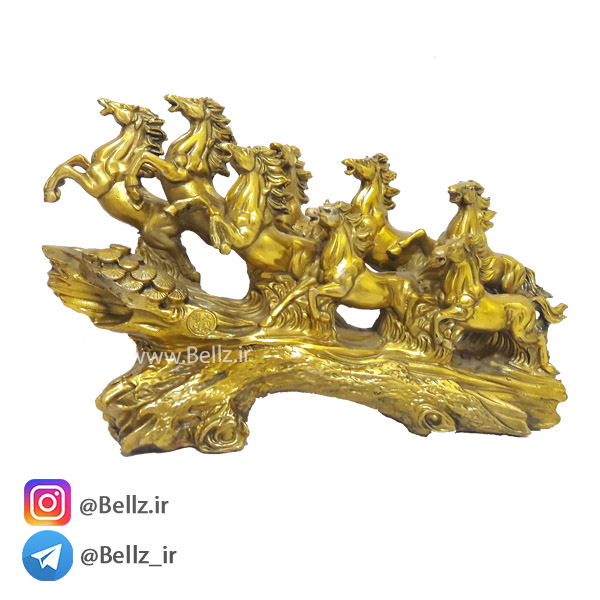 مجسمه گله اسب برنزی