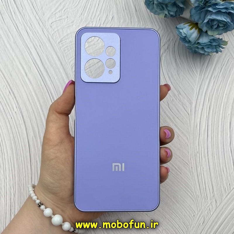 قاب گوشی Redmi Note 12 4G شیائومی مدل PVD ضد خش پشت گلس شیشه ای محافظ لنز دار یاسی کد 65899