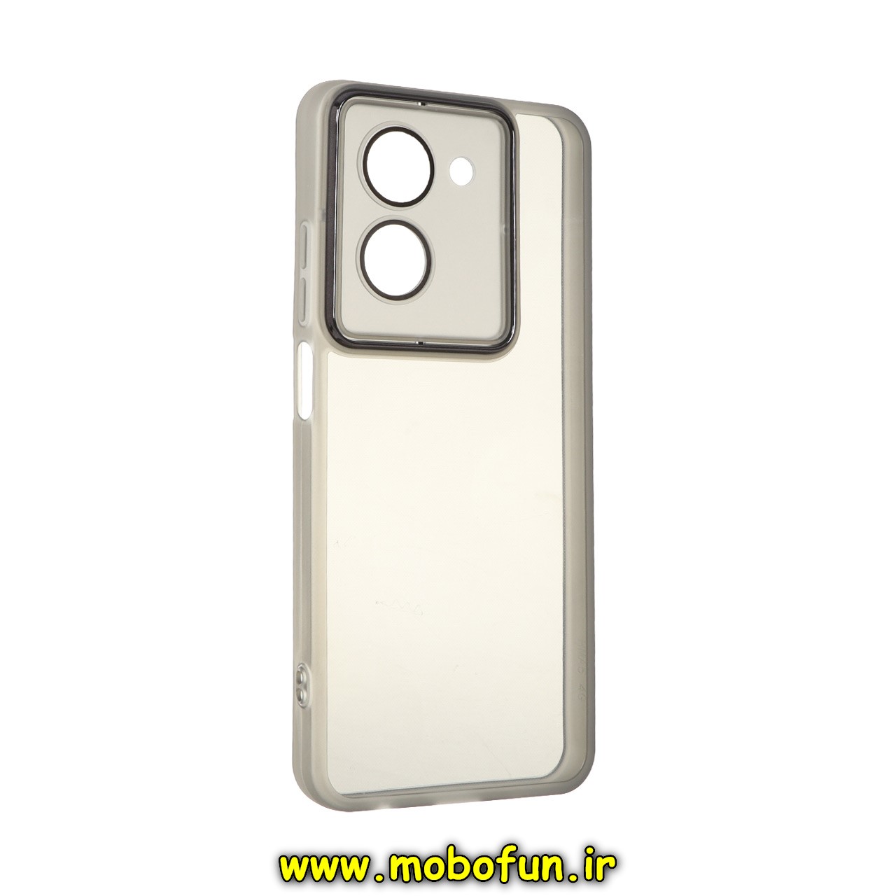 قاب گوشی Redmi A5  Poco C71 شیائومی اورجینال متال کیس Metal طرح ژله ای شفاف محافظ لنز دار مشکی کد 76311