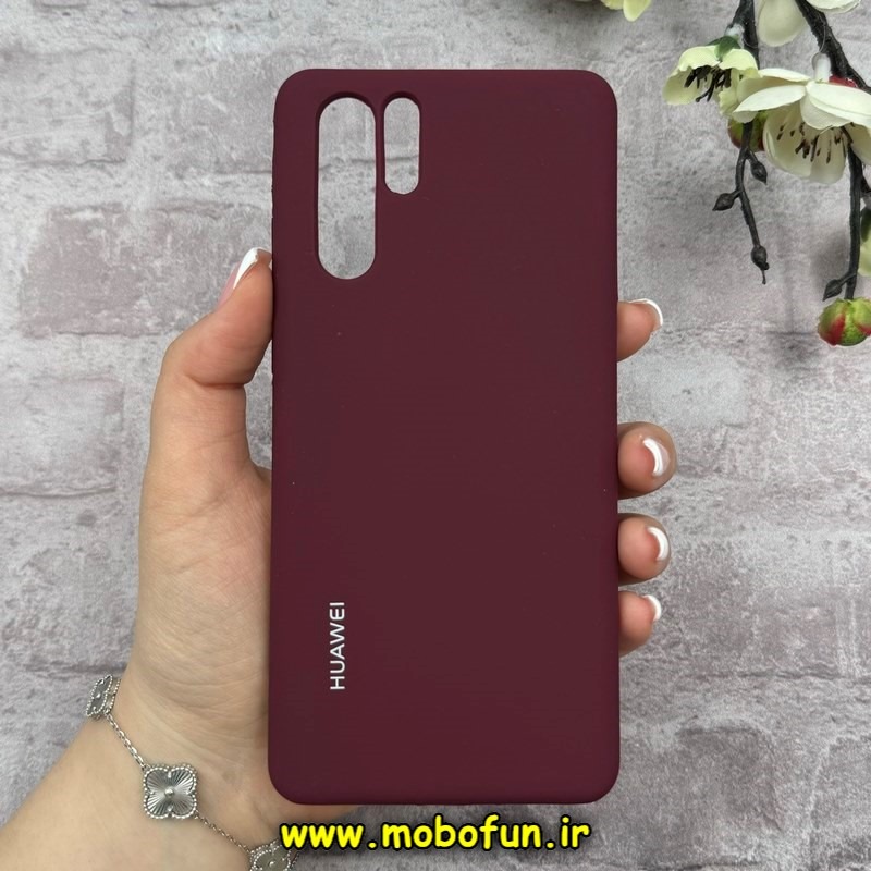 قاب گوشی Huawei P30 Pro هوآوی سیلیکونی اورجینال پاک کنی درجه یک زیربسته زرشکی کد 90213