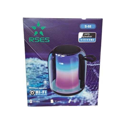 اسپیکر بلوتوث شیشه ای s-88 برند rses