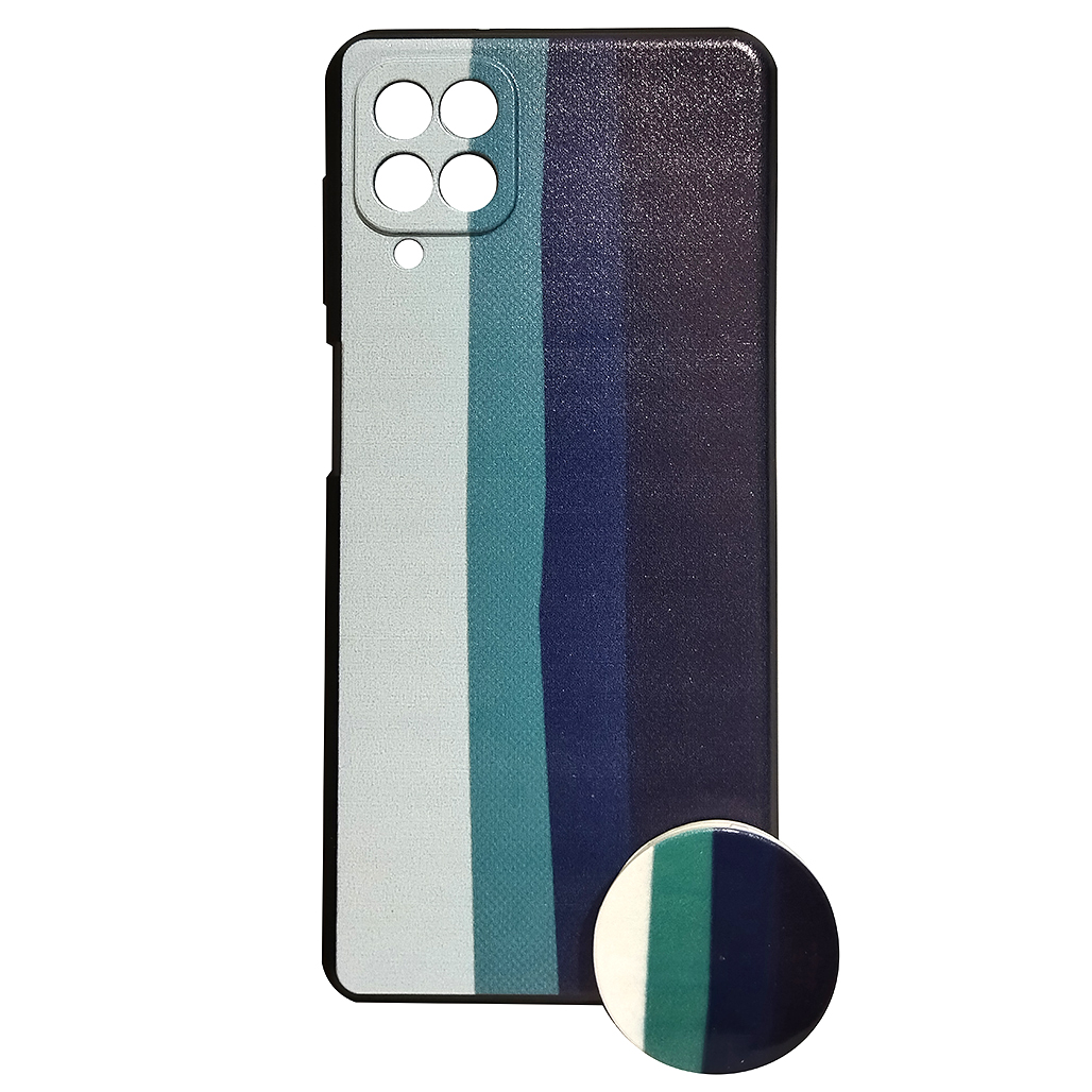 کاور کد 17078 مناسب برای گوشی موبایل سامسونگ A12 پاپ سوکت دار طرح رنگارنگ