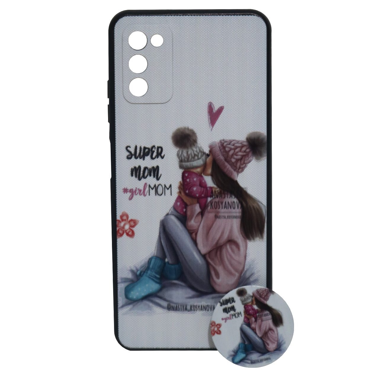 کاور کد 1675 مناسب برای گوشی موبایل سامسونگ A03s پاپ سوکت دار طرح مادر