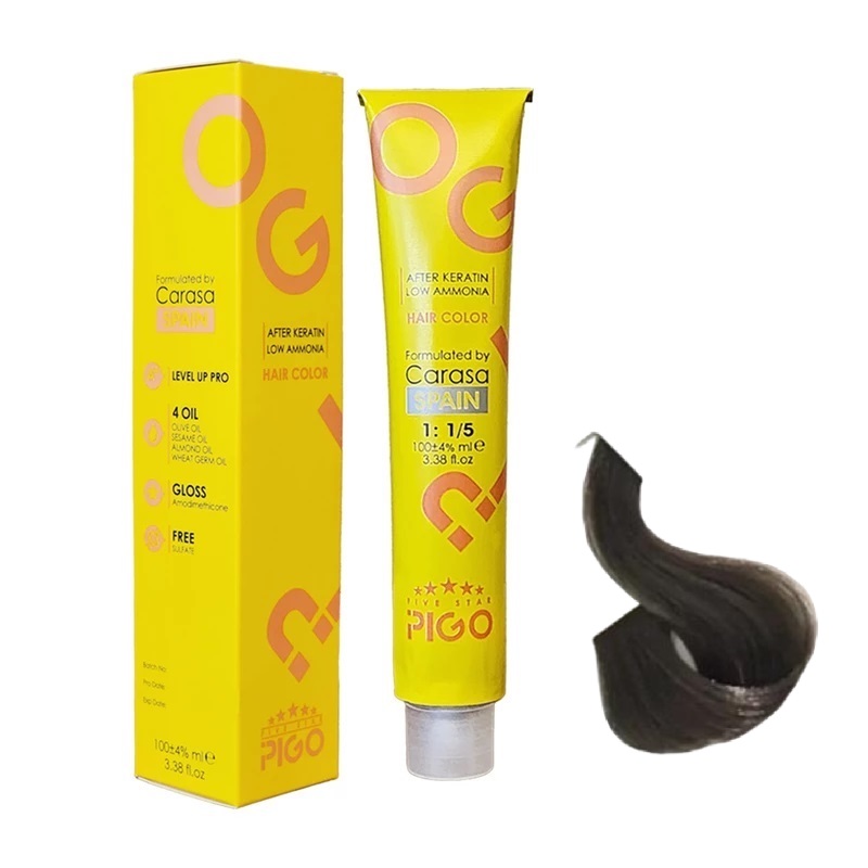 رنگ مو پیگو قهوه ای شکلاتی روشن 5.7