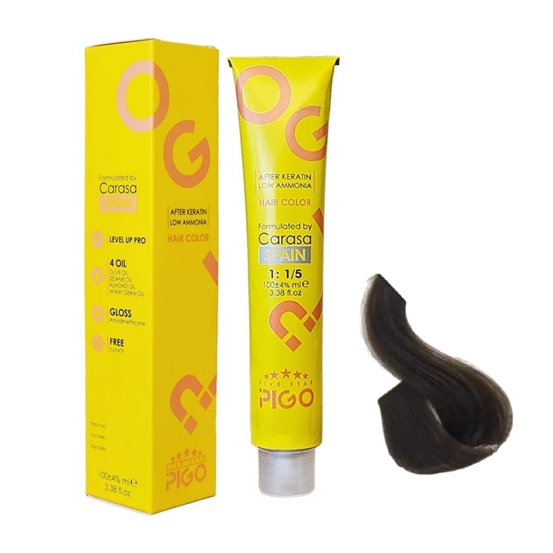 رنگ مو پیگو قهوه ای کاکائویی روشن 5.75