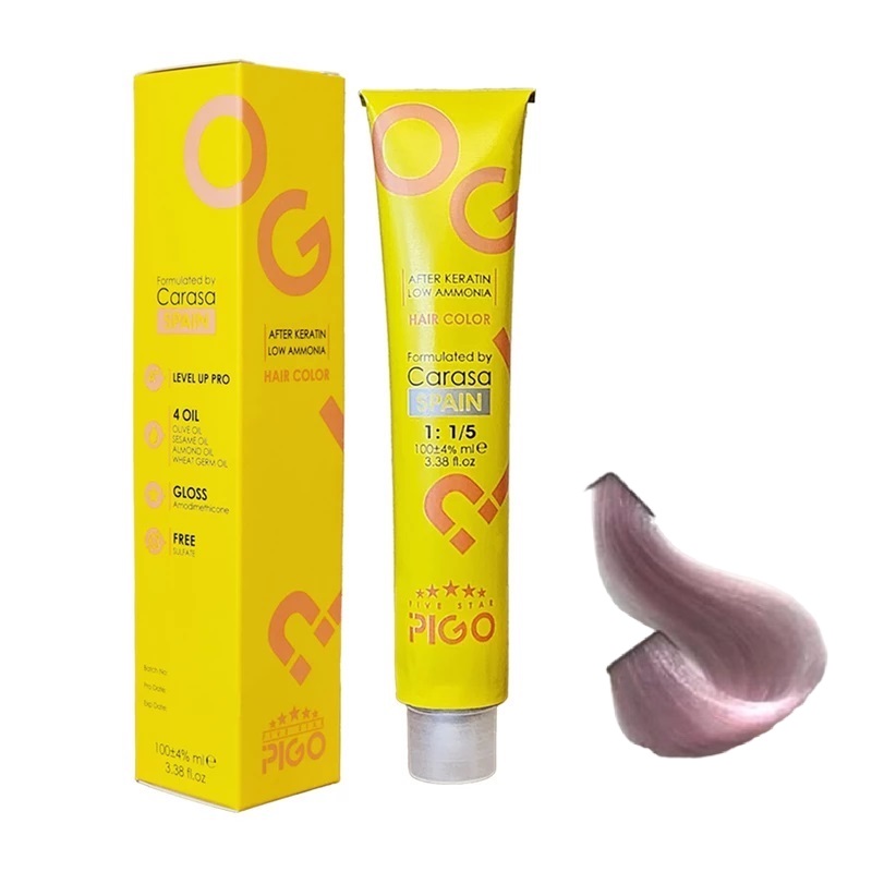 رنگ مو پیگو صورتی یاسی