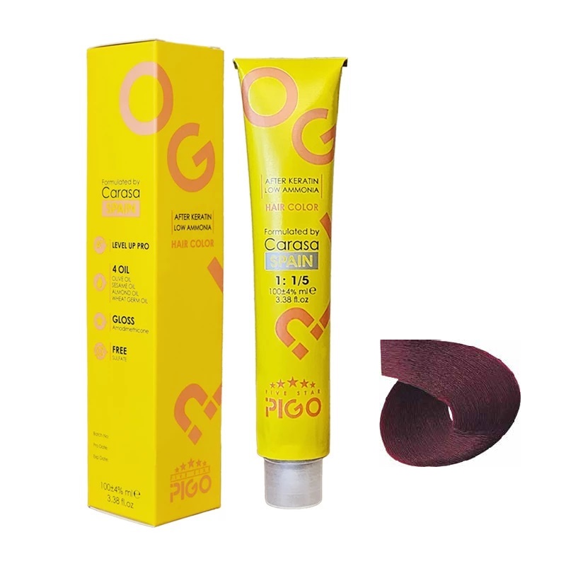 رنگ مو پیگو شرابی روشن 7.8