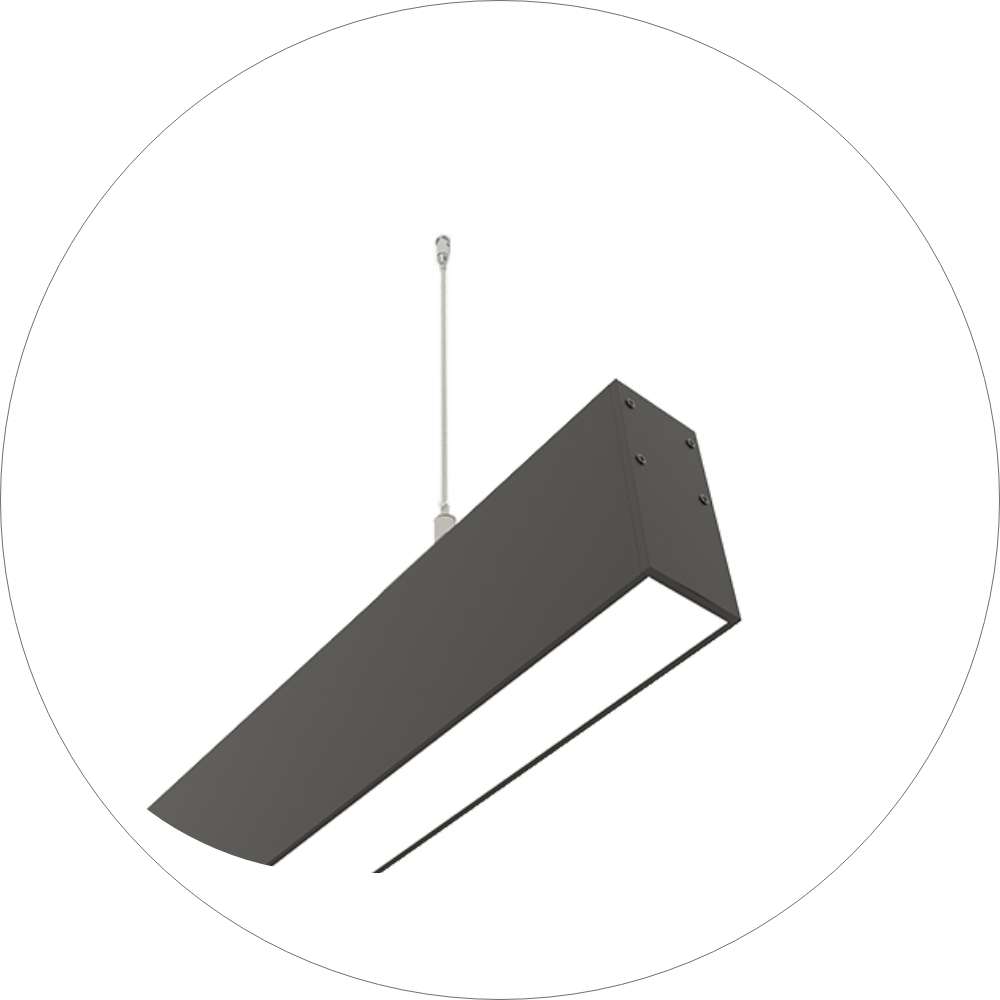 لوستر خطی اداری سایز 1 متری لبه 10 سانت دهنه6 سانت کد L00411