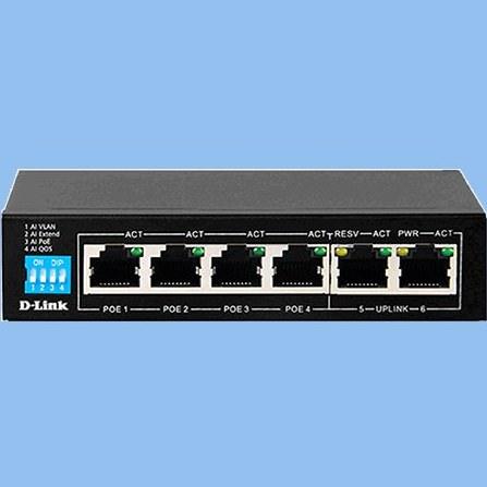 سوئیچ 6 پورت دی لینک مدل DES-F1006P-E