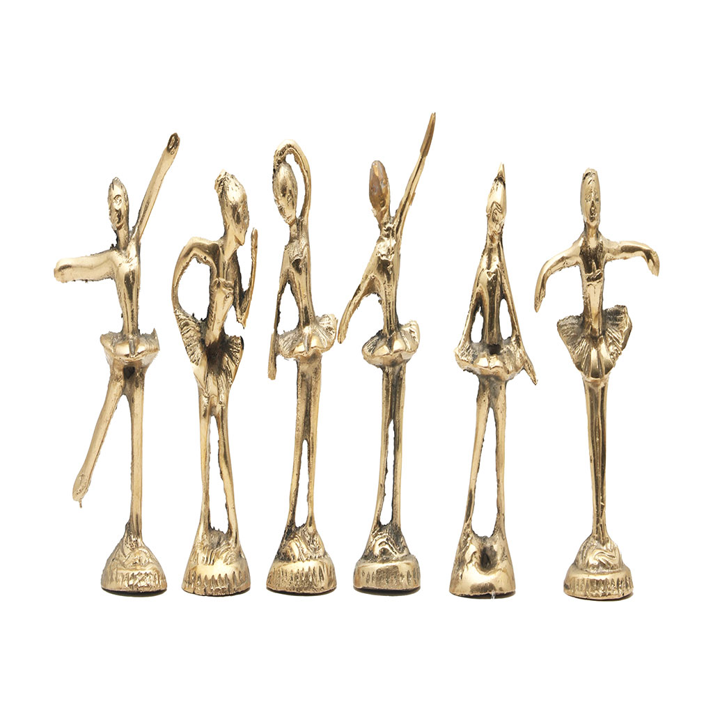 مجسمه برنزی بالرین طرح رقص باله مجموعه 6 عددی