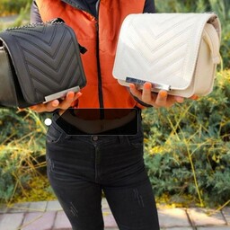 کیف دوشی زنانه مدل درسا رنگ سفید فوق العاده شیک و جذاب  کیفیت تضمینی ارسال رایگان