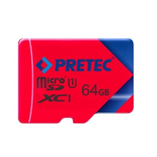 رم میکرو Pretec ظرفیت 64 گیگابایت (سرعت خواندن 100 مگابایت بر ثانیه)