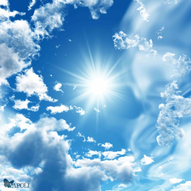 آسمان مجازی طرح آسمان و خورشید،  طلق سفید 1.5 میل ، ارسال با باربری و پس کرایه