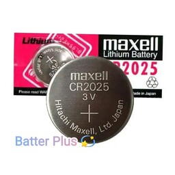 باتری سکه ای ریموت شماره CR 2025  برند maxell طرح قرمز 