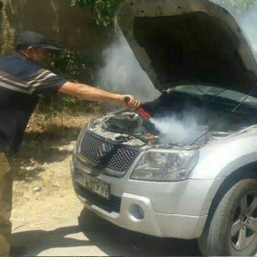 خاموش کننده و کپسول آتش نشانی قابل حمل جهت ماشین و موتور سیکلت 