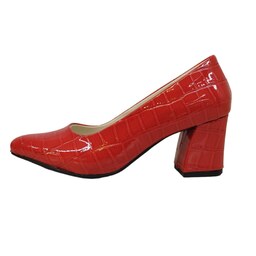 کفش پاشنه بلند زنانه مدل امیر سام ورنی ماری رنگ قرمز